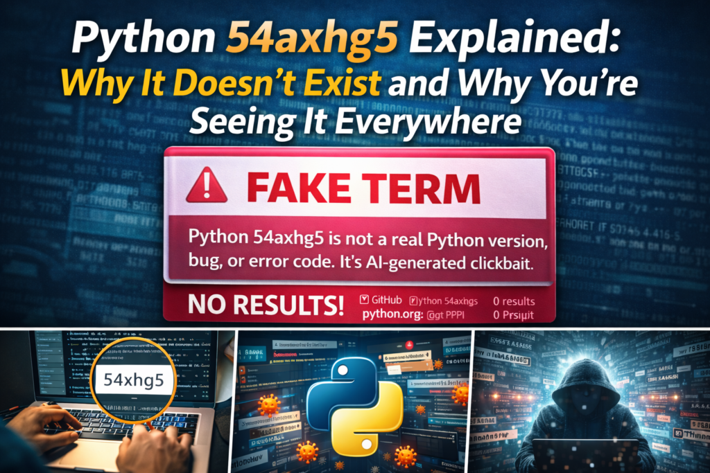 The Mystery of “Python 54axhg5”: Debunking a Non-Existent Feature in 2026 Python 54axhg5 explained as a fake term, showing it is not a real Python version, bug, or error code.